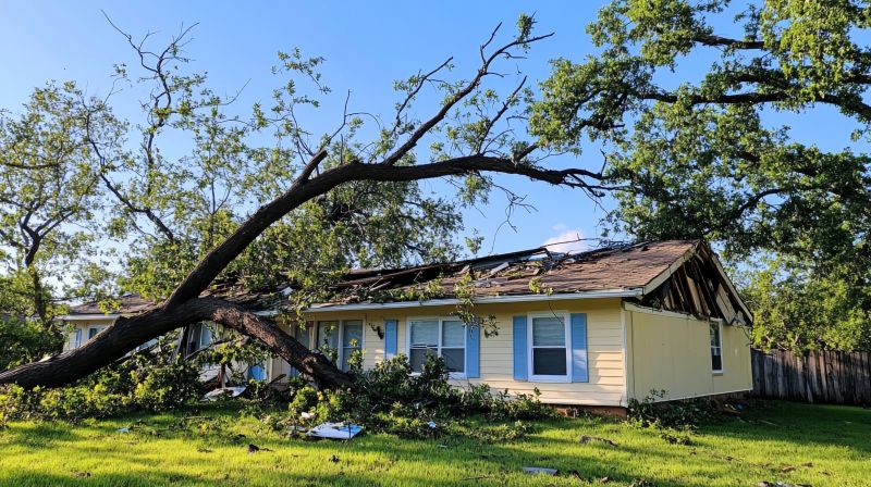 Fallen Tree on Residential Property